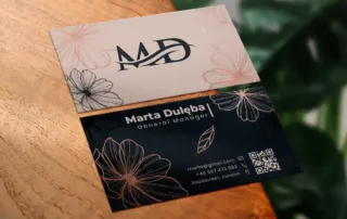 drukarnia płock wizytówki dwustronna folia błysk v2